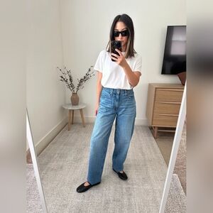 Madewell Blue Straight Leg Jeans with Classic Fit